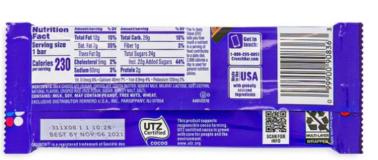 Nestlé Crunch Bar – 1.55 oz