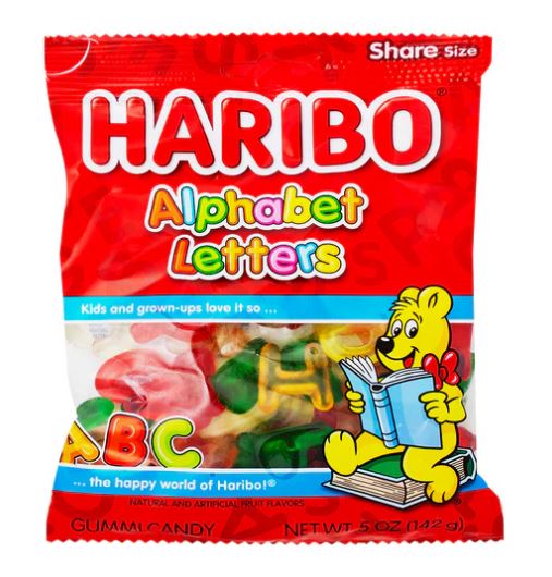 Haribo Alphabet Letters Gummi Candy - 5oz