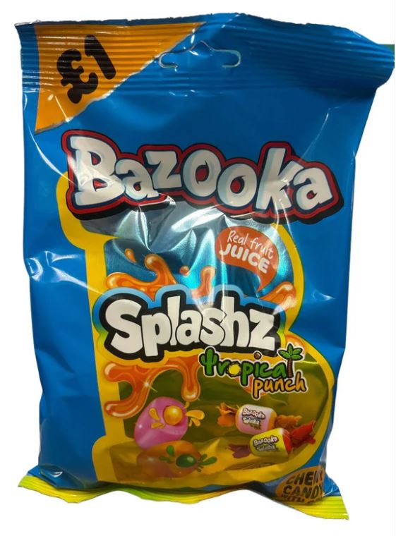 Bazooka Splashz – Tropical Punch Candy