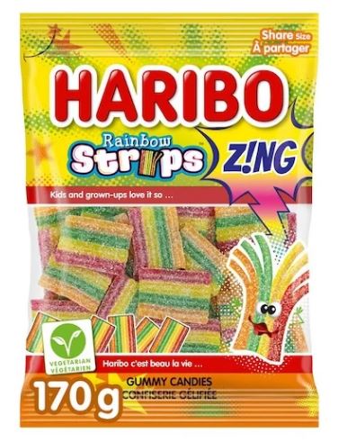 Haribo Sour Rainbow Strips 170g CAD$4.99
