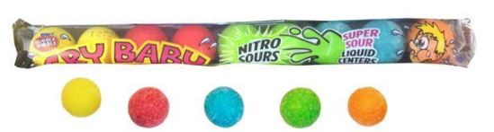 Cry Baby Nitro Sours Extra Sour Bubble Gum - 9-Ball Tube Regular price $3.99
