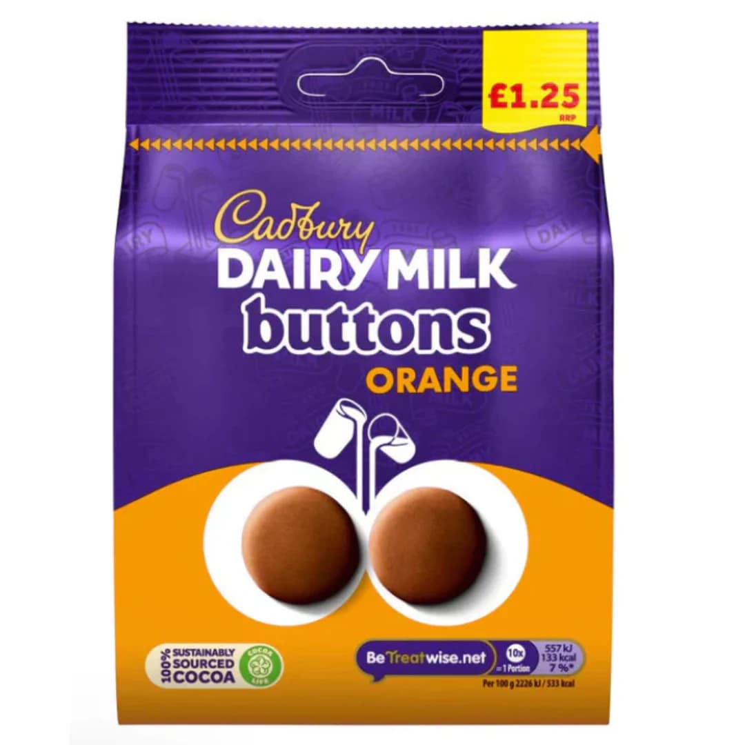Cadbury Buttons Orange 100g