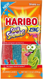 Haribo Sour Streamers 204g