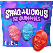 Shaq-A-Licious XL Gummies – Assorted Fruit Flavored Candy – 113g
