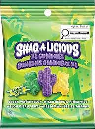 Shaq-A-Licious XL Gummies – Assorted Fruit Flavored Candy – 113g