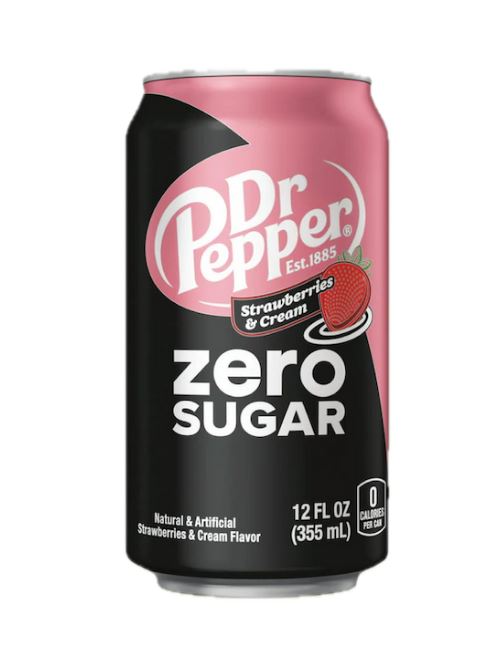 Zero Sugar Dr. Pepper Strawberries & Cream 355ml