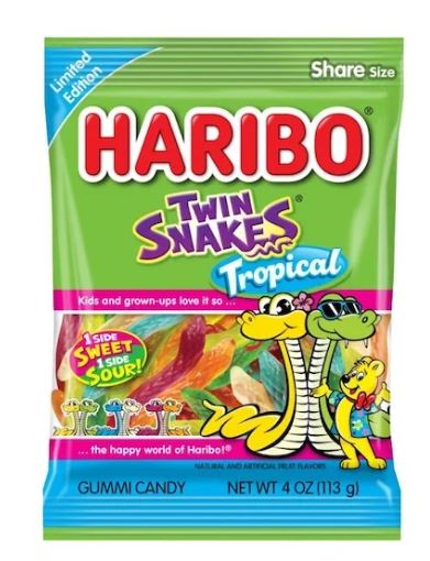 Limited Edition Haribo Twin Snakes Tropical 113g  CAD$4.99