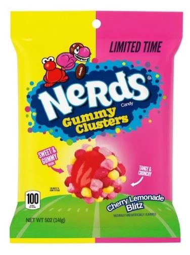 Limited Edition Cherry Lemonade Blitz Nerds Gummy Clusters 141g