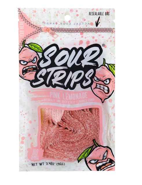 Sour Strips Pink Lemonade 96g