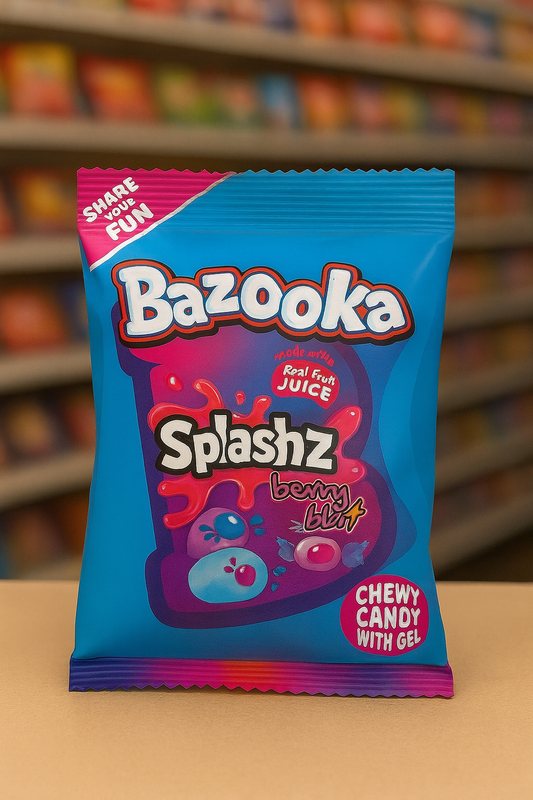 Bazooka Splashz Berry Blast Chewy Candy 120 g