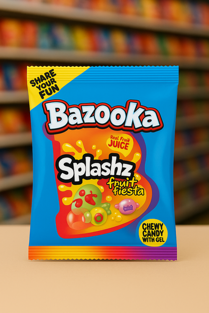 Bazooka Splashz Fruit Fiesta 120g