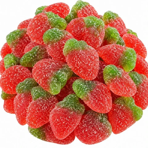 Sugar-Coated Gummy Strawberries